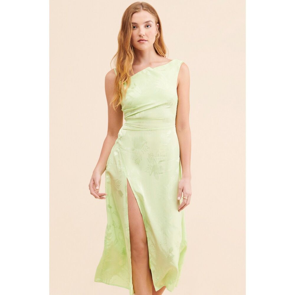 For Love and Lemons Light Pastel Green Ilana Midi Dress Size Small NWT